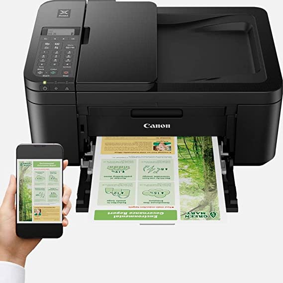 Canon Pixma TR4640: Printer/Copier 4800 x 1200dpi, Flatrbed Scanner 600 x 1200 / Fax/Duplex / 20sh ADF/USB - Wifi/Android/iOS/Appleprint