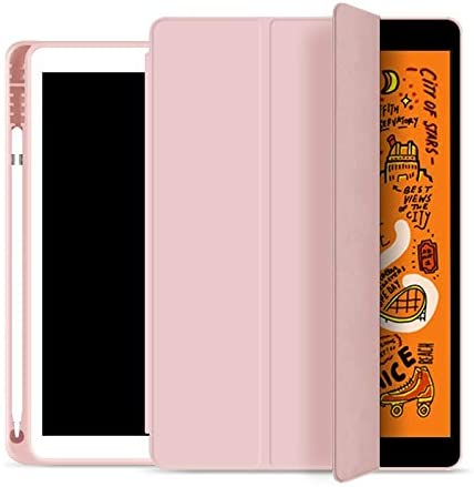 QiuKui Tab Cases for 2019 iPad 10.2 7 2018 2017 9.7 Mini 4 5 2020 PRO 11 10.5 Air 3, Smart Case Cover Pencil Holder for iPad 5th 6th Generation