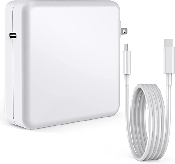 Replacement Mac Book Pro Charger, 61W USB C Fast Charger Power Adapter for MacBook Pro 13 15 16" 2020 2019 2018 MacBook Air 13", Works with USB C 30W 29W Power Charger, Included USB C to C Cable