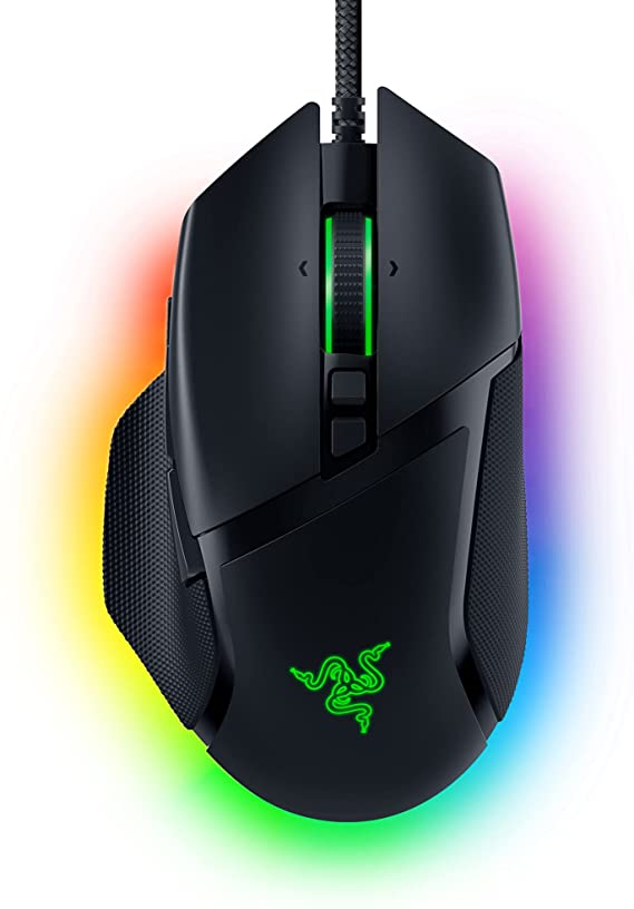 Razer Basilisk V3 - Wired Customisable Gaming Mouse (10+1 Programmable Buttons, HyperScroll Tilt Wheel, 11 Chroma RGB Lighting Zones, Optical Mouse Switches, Focus+ 26K DPI Optical Sensor) Black