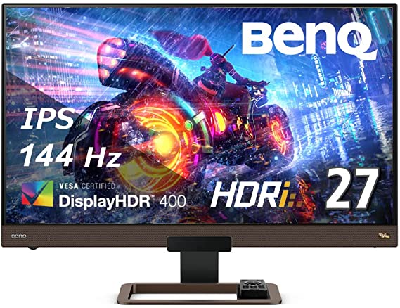 BenQ EX2780Q 27 Inch 2K QHD 2560x1440 | 144Hz Gaming Monitor | FreeSync Premium | IPS | USB Type-C, HDMI, DP | DCI-P3 | Built-in Speakers | Remote Control | Anti-glare, Flicker-free, Bezel-less