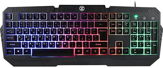 Techno Zone E2 Gaming Membrane Keyboard | Rainbow Backlit Light Effects | HighEnd