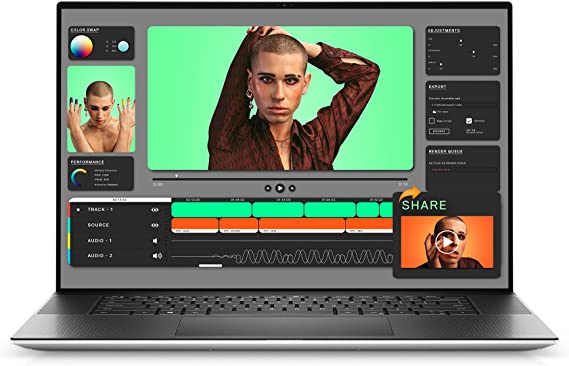 Dell XPS 17 9710, 17 inch UHD+ Touchscreen Laptop - Intel Core i9-11900H, 32GB DDR4 RAM, 1TB SSD, NVIDIA GeForce RTX 3060 6GB GDDR6, Windows 10 Pro - Platinum Silver (Latest Model)