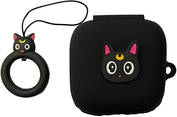 Suitable for OPPO Enco W51 bluetooth headset Silicone Protective Soft Case - black cat