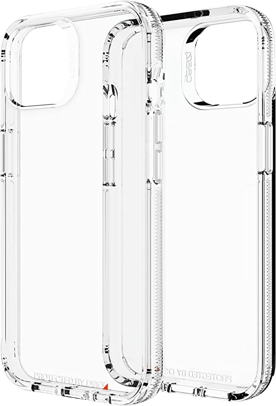 ZAGG Gear4 Crystal Palace Clear Case with Advanced Impact Protection [ Approved by D3O ], Slim, Tough Design for Apple iPhone 13 – Clear