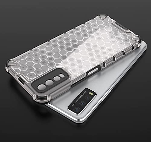 Vivo Y11s / Vivo Y12s, Honeycomb Pattern Shockproof Original Case from CompuMisr - Transparent