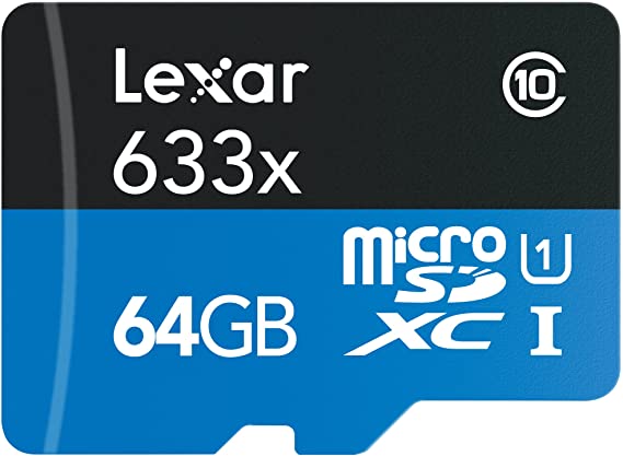 Lexar High-Performance microSDXC 633x 64GB UHS-I/U1 w/USB 3.0 Reader Flash Memory Card - LSDMI64GBB1NL633R