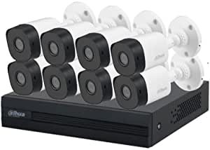 Kit of 8 Channels of 2 Megapixel/ Cooper-I/ WizSense/ H.265+/8 Cameras B1A21/ With Accessories Included/ 4 Channels with Artificial Intelligence SMD Plus/ Smart Search/ AI Coding/ 1 HDD/