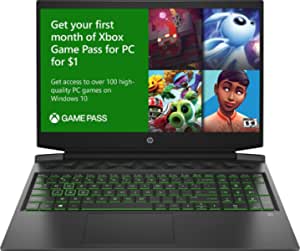 HP Pavilion 15-ec1007ne Gaming Laptop - Ryzen 7 4800H 8-Cores, 8 GB RAM, 1TB HDD and 256GB SSD, NVIDIA GeForce GTX 1650 Ti 4 GB GDDR6 Graphics, 15.6 Inch FHD, Backlit Keyboard, Dos - Shadow black