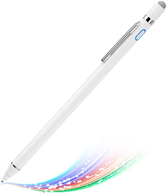 Stylus Pen for Samsung Galaxy S20+ 5G Pencil, EDIVIA Active Stylus Pen with 1.5mm Ultra Fine Metal Tip Pencil Stylus for Samsung Galaxy S20+ 5G Drawing and Sketching Pen,White