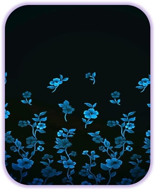 Mouse Pad - Blue Roses and Black Background Mouse Pad