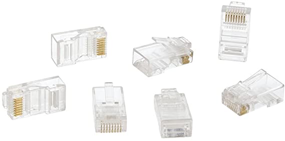 CAT6 Modular RJ45 Connectors, 100-Pack