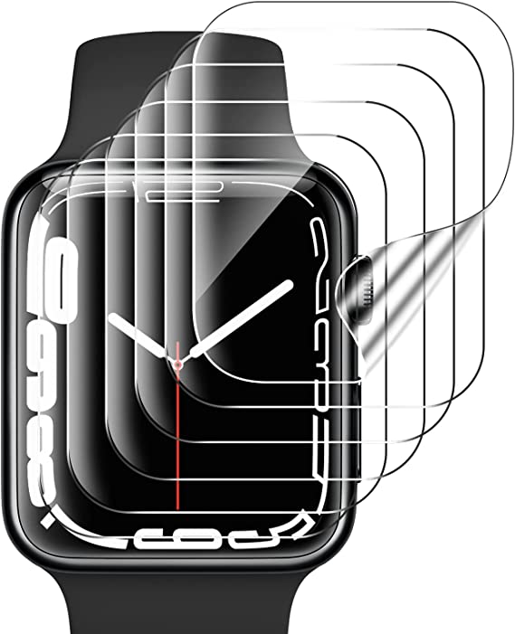 6 Pack Goton Apple Watch Screen Protector for iWatch Series 7 41mm & Series 4/5/6/se 40mm Accessories, Self-Healing TPU Material, Bubble Free, HD Clarity, Transparent