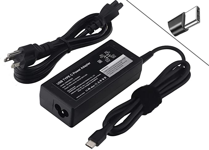 65W USB-C Charger Fit for Lenovo ThinkPad T480 T480s T580 T490s E585 E580 E590 E595 E480 A485 X280 L380 L480 Chromebook C330 S330 100e 300e ADLX65YDC2A Yoga C740 S730 730S C930 C940 910 920 920-13