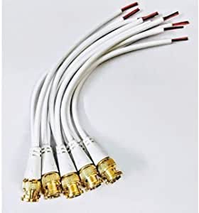 BNC Male Video Connector - White - 10 Pieces