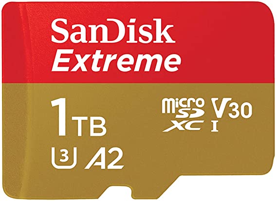 SanDisk 1TB Extreme microSD UHS-I U3 V30 A2 160MB/s- SDSQXA1-1T00-GN6MN