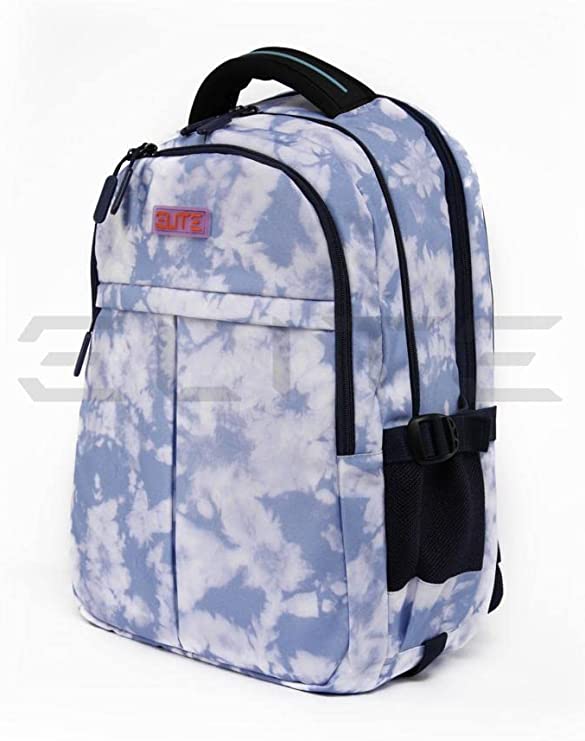 Elite Laptop Bags 15.6" 3 ZIPPER Back /Case blue - White