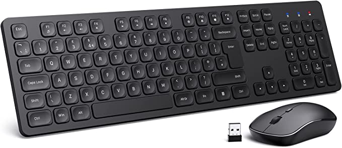 Wireless Keyboard, TedGem 2.4G Wireless Keyboard with Touchpad Keyboard Wireless Soft Touch Keyboard Ergonomic PC Touch Keyboard, Keyboard with Nano USB Receiver for Laptop/Mac/PC/Android TV