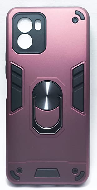 Back Cover With Finger Holder For Vivo Y15s . Burgundy