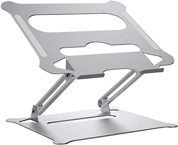 Laptop Notebook Stand, Foldable Laptop Stands Adjustable Notebook Holder Aluminum Laptop Riser Ergonomic Desktop Holder for Tablets, Ipad, Notebook, MacBook Up to 17'' (Large)