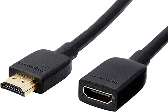 AmazonBasics High-Speed Male to Female HDMI Extension Cable - 3 Feet