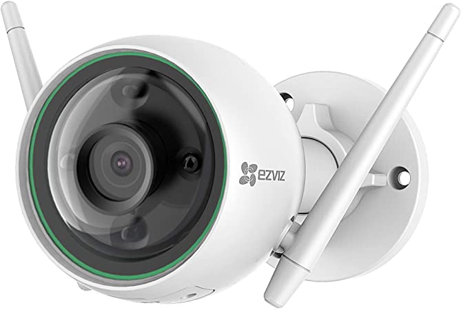 EZVIZ Smart Security Camera Outdoor 1080P AI-Powered Person Detection Colour Night Vision H.265, IP67 Waterproof, Customizable Detection Zones, 2.4GHz WiFi Supports MicroSD Card up to 256GB(C3N)