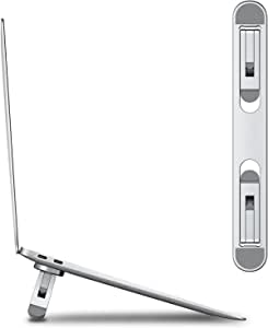 Coolden Laptop Stand Laptop Holder Riser Computer Stand Adjustable Aluminum Foldable Portable Notebook Stand Compatible with MacBook, HP, Lenovo, Dell, More 10-15.6” Laptops and Tablets (Silver)