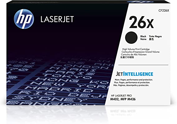 HP CF226X 26X High Yield Original LaserJet Toner Cartridge, Black, Single Pack