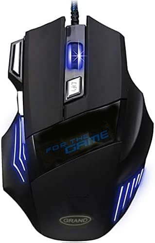 GRAND A7 LED Wired Gaming Mouse 7 Keys 3200 DPI for PC Laptop