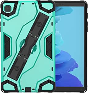 Escort Case Compatible with Samsung Galaxy Tab A7 lite 8.7 Inch 2021 (-T225 / -T220), Heavy Duty Rugged Shockproof PC&TPU Armor Bumper Portable Hand Strap & Stand Hybrid Cover Green