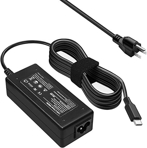 Zosam USB/Type C 45W Charger AC Adapter for HP Chromebook X360 14-ca051wm 14-ca052wm 14-ca061dx 11-ae051wm 11-ae001tu 10-p010nr 12-c012dx 13-v111dx 13-v011dx 844205-850 Laptop Power Cord