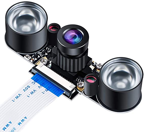 Coycoye for Pi Camera Night Vision Camera Module 5MP OV5647 Webcam Adjustable Camera Video 1080P