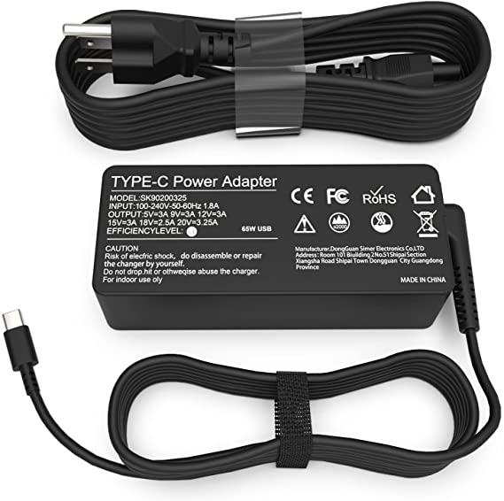 65W 45W USB C Laptop Charger for HP Adapter：Chromebook 14 14A G5 11 11A G8 G7 G6 EE Spectre Elite X2 Series X360 13 15, 14-db0023dx 14-db0050nr 14-ca021nr Type-C Replacement Power Cord Supply
