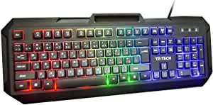 Keyboard TP-TECH RGB Gaming TP4000 USB Wired Compatible with PC & Laptop - Black