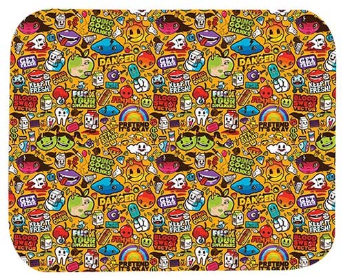 Art Emoji Print 22 X 18 Cm Mouse Pad For Pc & Laptop, Multi Color