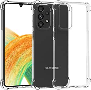 Restoo for Samsung Galaxy A33 5G Case,Slim Clear Case with 4 [Shock Absorption] Corners Flexible Soft TPU Bumper Protective Cover for Samsung Galaxy A33 5G-Clear