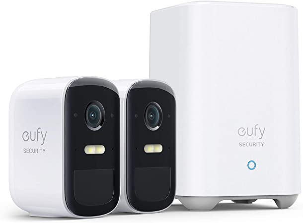 eufy Security, eufyCam 2C Pro 2-Cam Kit, Wireless Home Security System with 2K Resolution, 180-Day Battery Life, HomeKit Compatibility, IP67, Night Vision, and No Monthly Fee