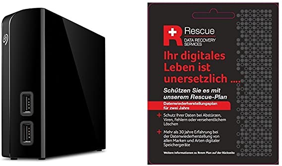 Seagate 6 TB Backup Plus Hub USB 3.0 Desktop 3.5 Inch External Hard Drive for PC and Mac with 2 Months Free Adobe Creative Cloud Photography Plan, Black