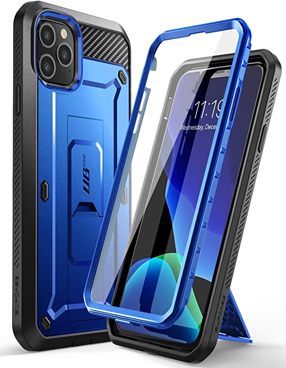 SUPCASE Unicorn Beetle Pro Series Phone Case Designed for iPhone 11 Pro Max 6.5 Inch (2019 Release), Built-in Screen Protector Full-Body Rugged Holster Case (Royal Blue)