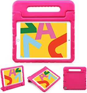 AVAKOT Case Fit New iPad 7th Generation 10.2" 2019 / iPad 10.2 Case/New iPad Air (3rd Generation) 10.5" 2019 / iPad Pro 10.5 2017, Kids Friendly Shock Proof Handle Protective Stand Cover Case - Rose