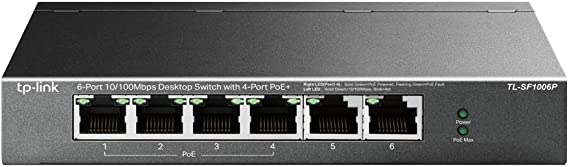 Tp-Link TL-SF1006P 6-Port 10/100Mbps Desktop PoE Switch with PoE 4-Port