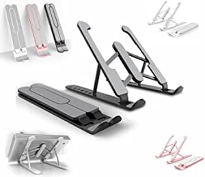 Laptop Stands, Portable Lap Desk, MacBook Stand, Foldable Laptop Stand, Computer Stand for Laptop, Laptop Holder Riser Computer Stand, Riser Holder Ergonomic with Multi-Angle Stand for Notebook