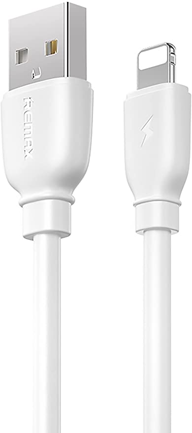 Remax RC-138i Lightning USB Cable Data And Fast Charger 2.4A 1 Meter - White