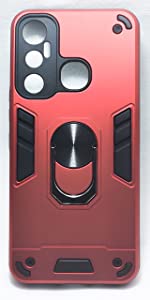 Back Cover With Finger Holder For Infinix HoT 11 . Red