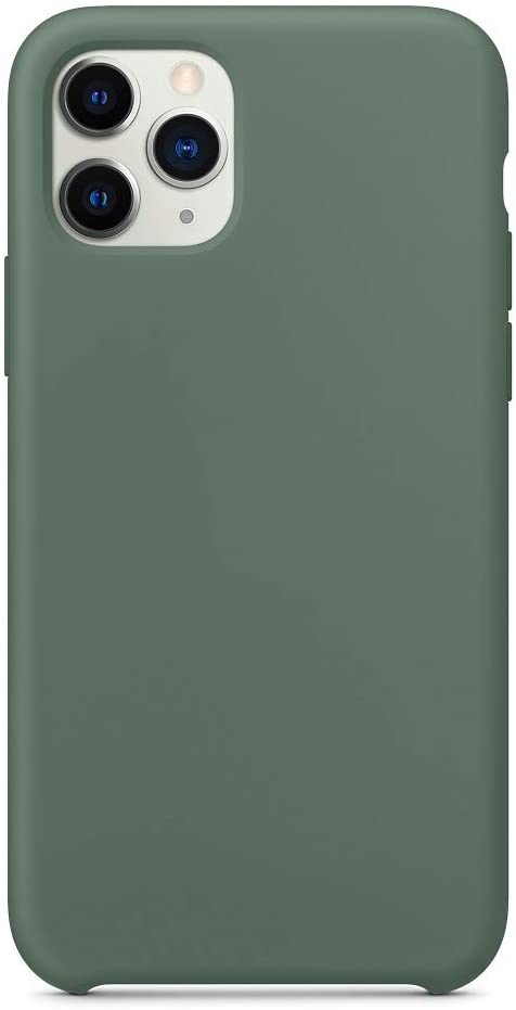 XHJDSFGL Silicone Case Compatible with iPhone 11 Pro Max Silicone Case Phone Protective Cover for iPhone 11 Pro Max (Pine Green)