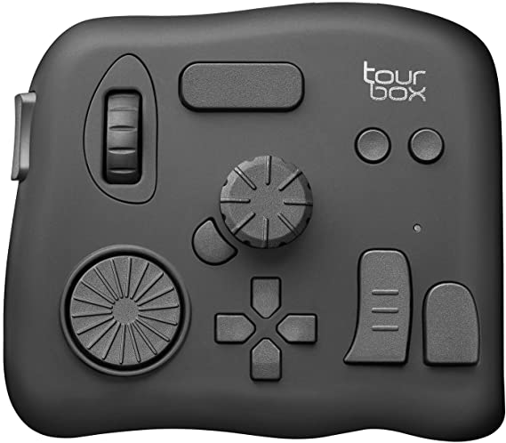 Upgraded Tourbox NEO Photo and Video Editing Console, Advanced controller with customized creative inputs to simplify and optimize the Adobe Photoshop, Adobe Lightroom, SAI, Premiere, and more (Black)