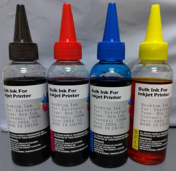 Premium Refill Ink 4 Color 100ml for Cartridge Printer