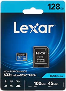 Lexar microSDXC Card 128GB UHS-I High-Performance 633x U3 100MB/s