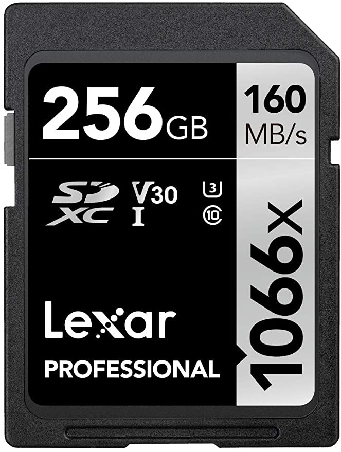 Lexar Professional 1066x 256GB SDXC UHS-I Card SILVER Series, Up To 160MB/s Read, for DSLR and Mirrorless Cameras (LSD1066256G-BNNNU)