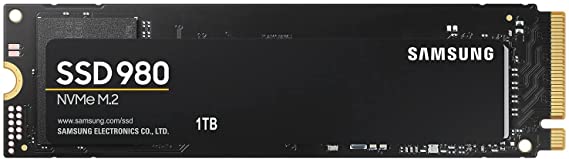 SAMSUNG 980 SSD 1TB M.2 NVMe Interface Internal Solid State Drive with V-NAND Technology for Gaming, Heavy Graphics, Full Power Mode, MZ-V8V1T0B